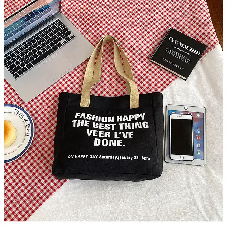 Women's Black Letter Handbag Large Capacity Daily Matching — feature 29