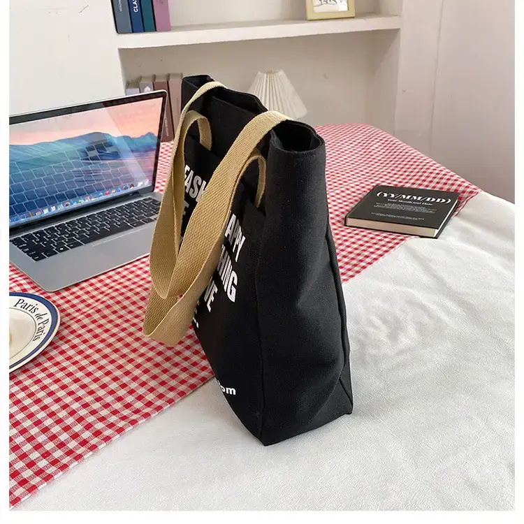 Women's Black Letter Handbag Large Capacity Daily Matching — feature 38