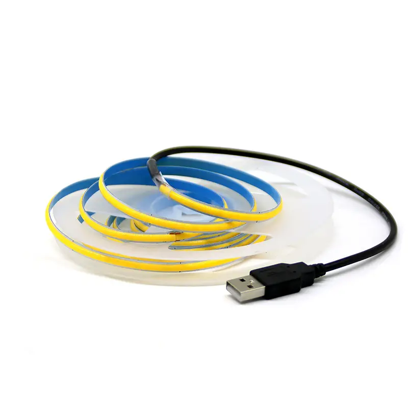 Cob Light Strip 5V Flexible Soft Light Strip 5mm Wide Low Voltage USB Interface Led Light Strip Self-Adhesive Portable Bathroom Light Strip