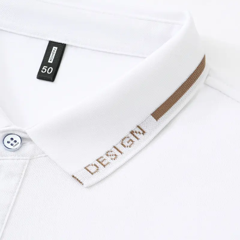 Men's Black Embroidered Polo Shirt Short Sleeve