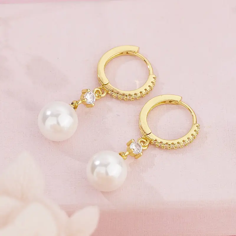 Gold Pearl Earrings for Women 2022 New Style - Image 4