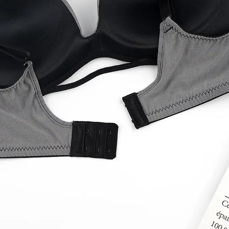 Gray French Underwear Bra with 3-Row Design — feature 11