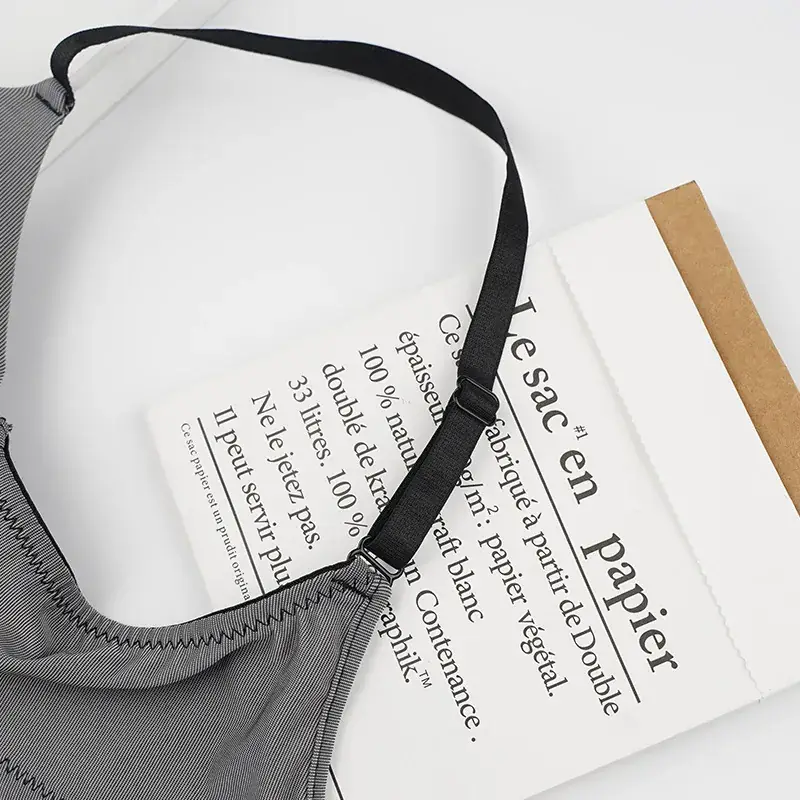 Gray French Underwear Bra with 3-Row Design — feature 12