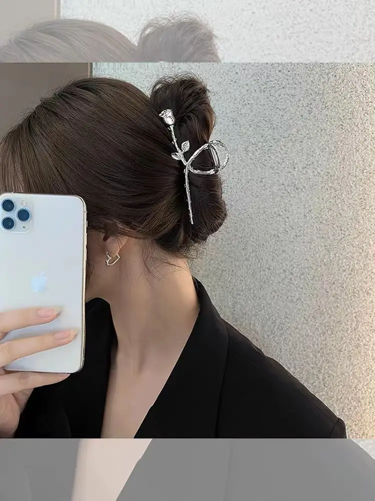 Rose & Shark Hair Clips for Women - Image 6