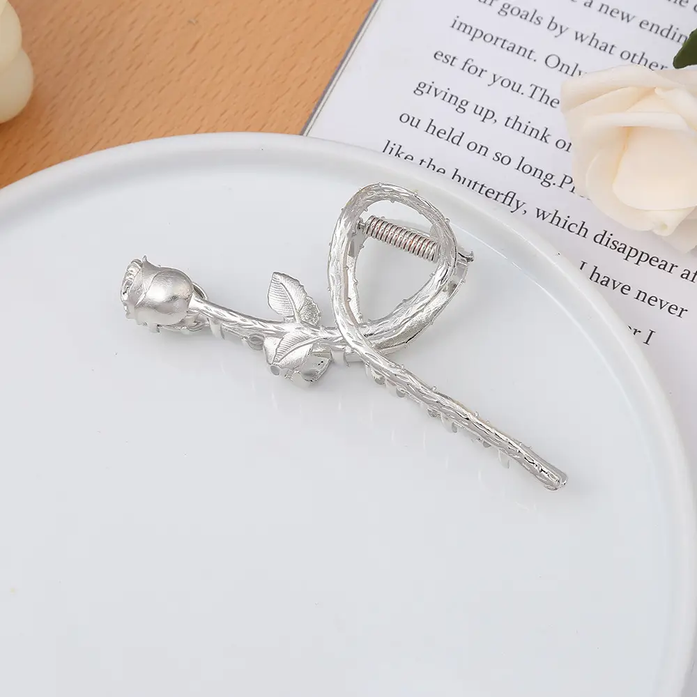 Rose & Shark Hair Clips for Women - Image 2
