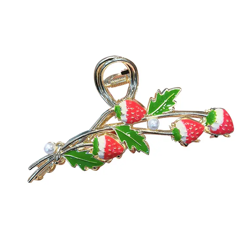 New Super Sweet Drip Strawberry Hairpin for Women - Image 7