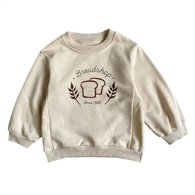 2026 Kids Cotton Sweatshirt with Bread Print - Image 9