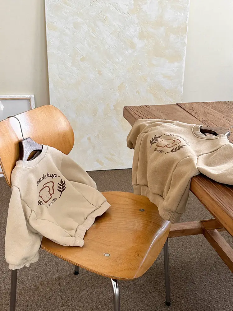 2026 Kids Cotton Sweatshirt with Bread Print — feature 12
