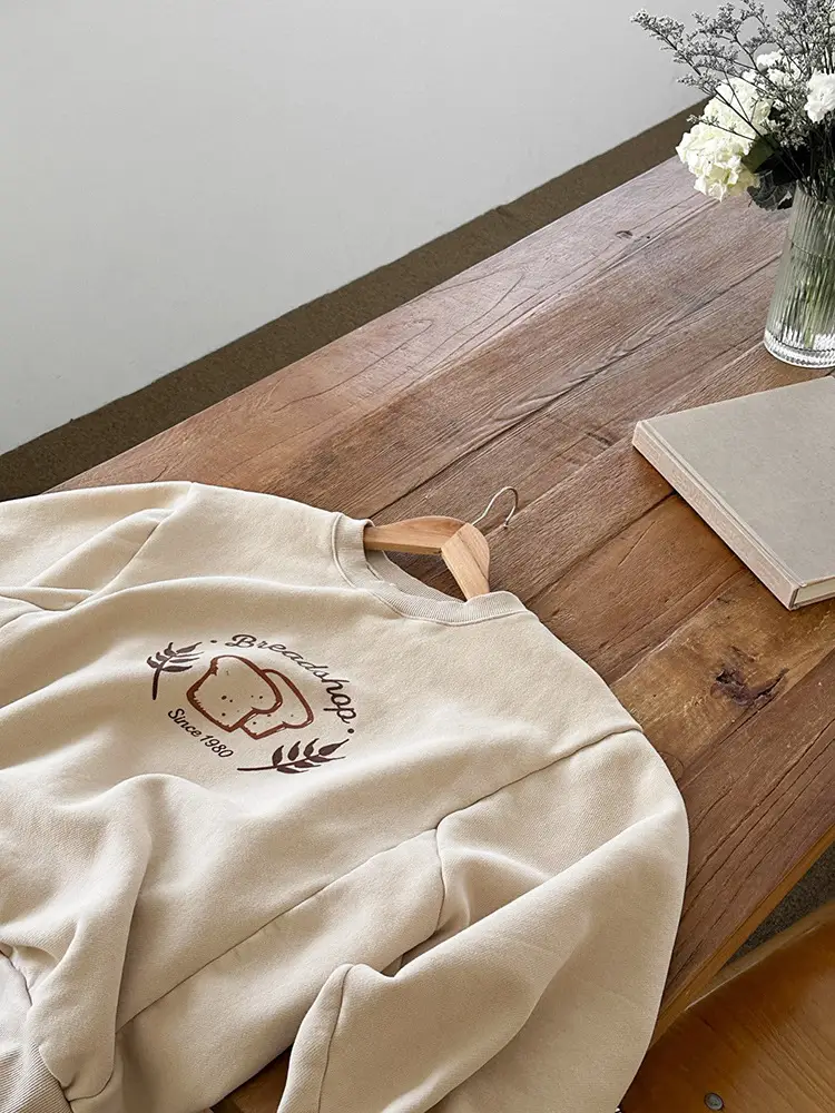 2026 Kids Cotton Sweatshirt with Bread Print — feature 14