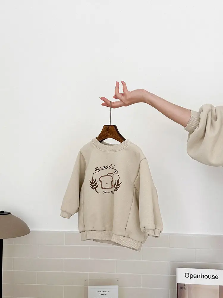 2026 Kids Cotton Sweatshirt with Bread Print — feature 9