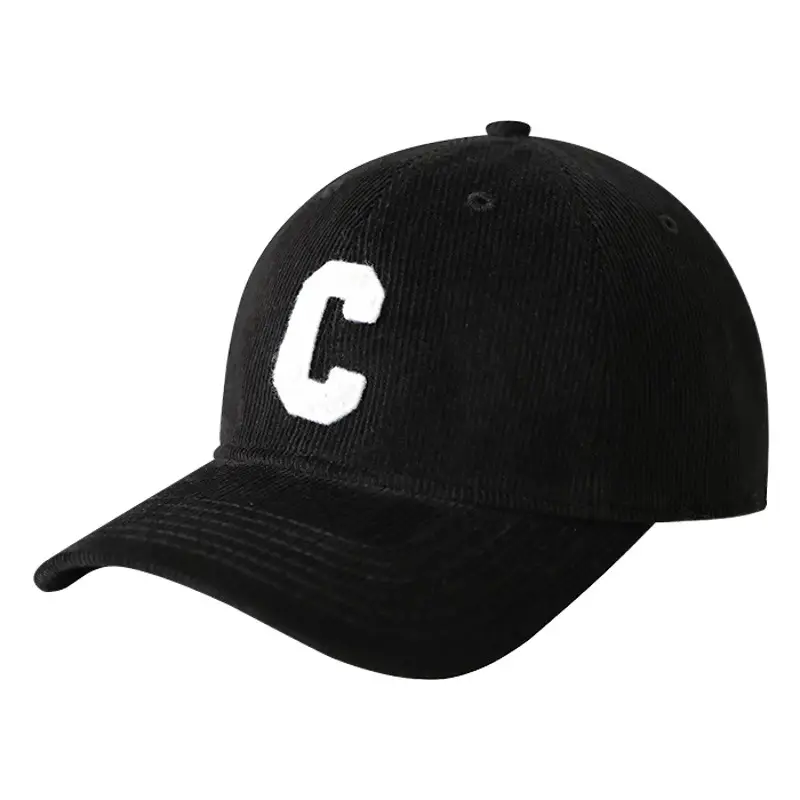 Stubble Black C Logo Baseball Cap Men
