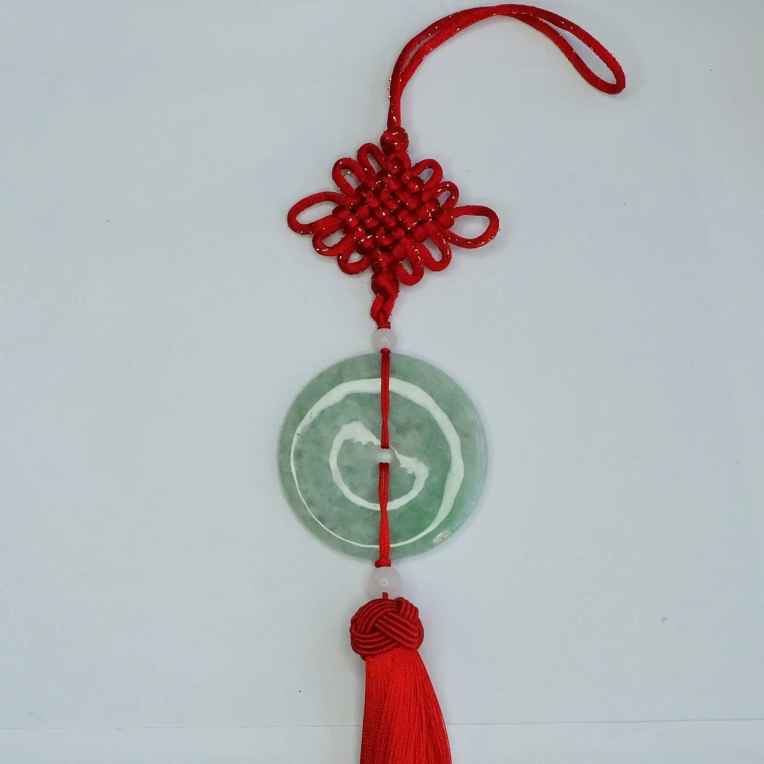 Red Jade Knot Pendant with Tassels for Women — feature 11