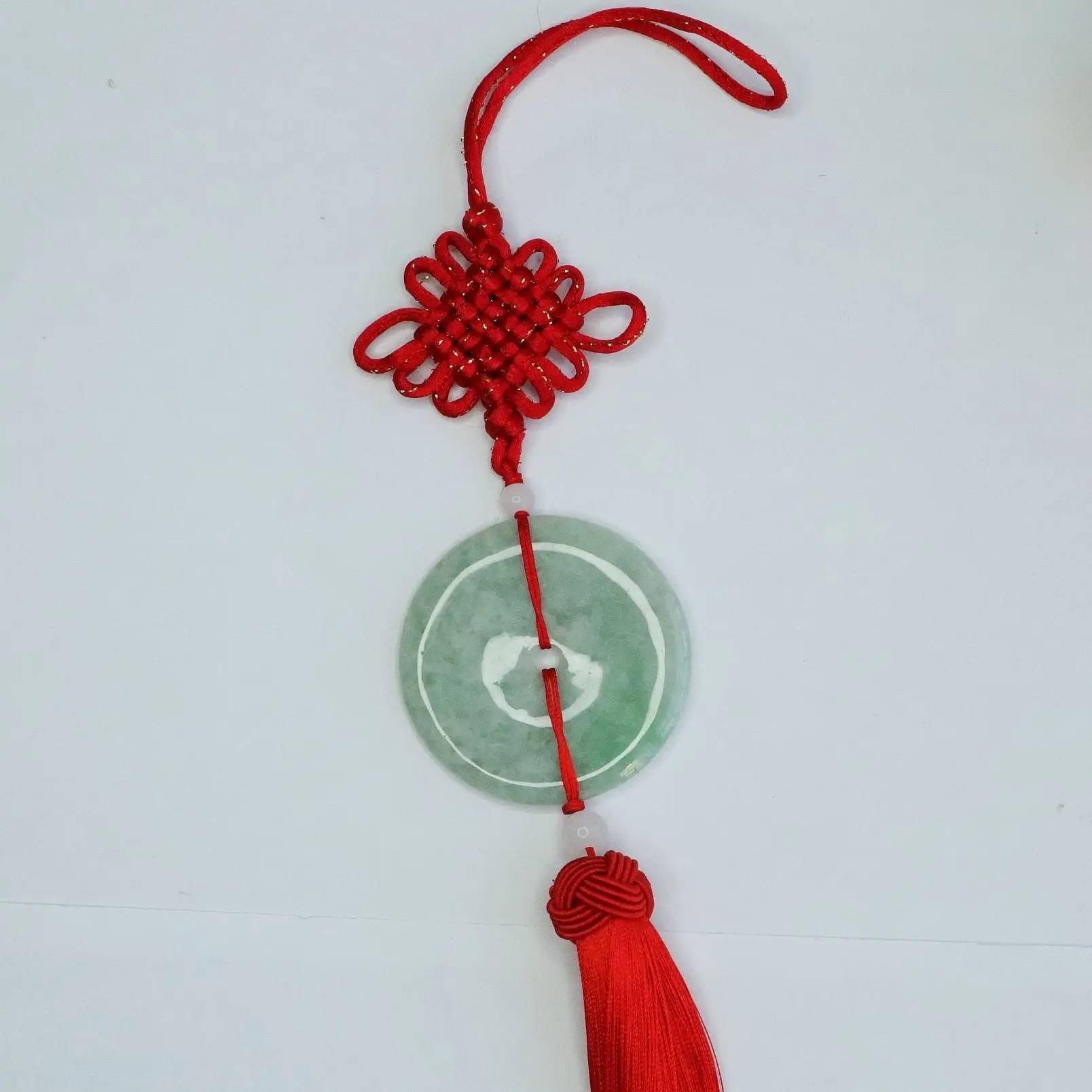 Red Jade Knot Pendant with Tassels for Women — feature 12