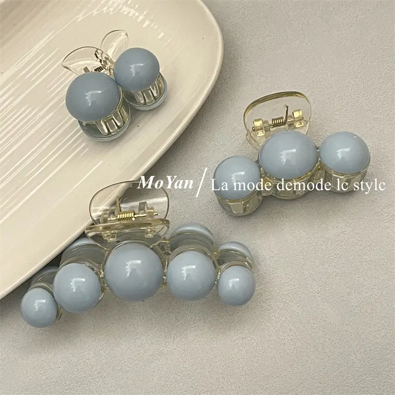 Green Beaded Hair Catch Clip for Women - Image 8