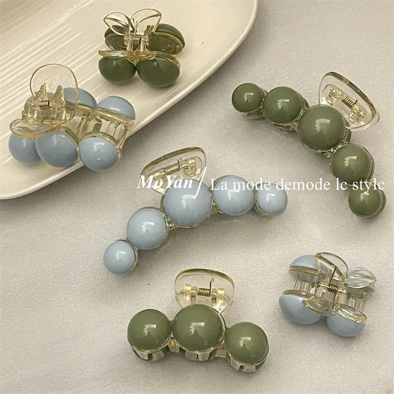 Green Beaded Hair Catch Clip for Women — feature 11