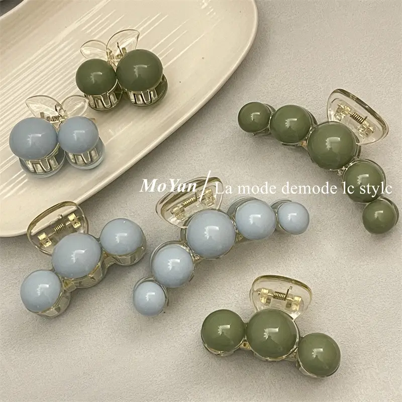 Green Beaded Hair Catch Clip for Women — feature 12