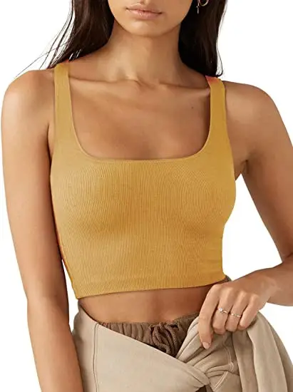 24 Spring Women's Black Threaded Vests Pure Color - Image 3