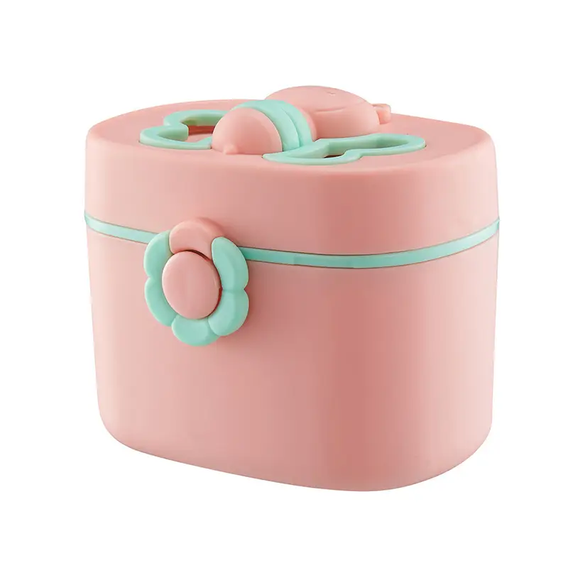 Portable Baby Milk Powder Box Pink Sealed Moisture-proof - Image 3