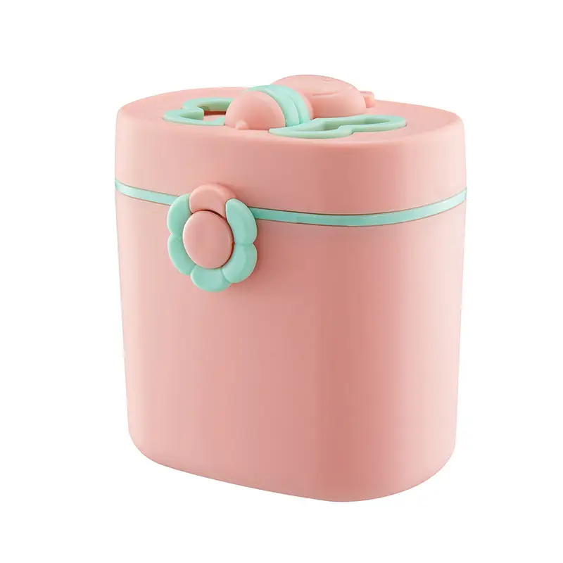 Portable Baby Milk Powder Box Pink Sealed Moisture-proof - Image 4