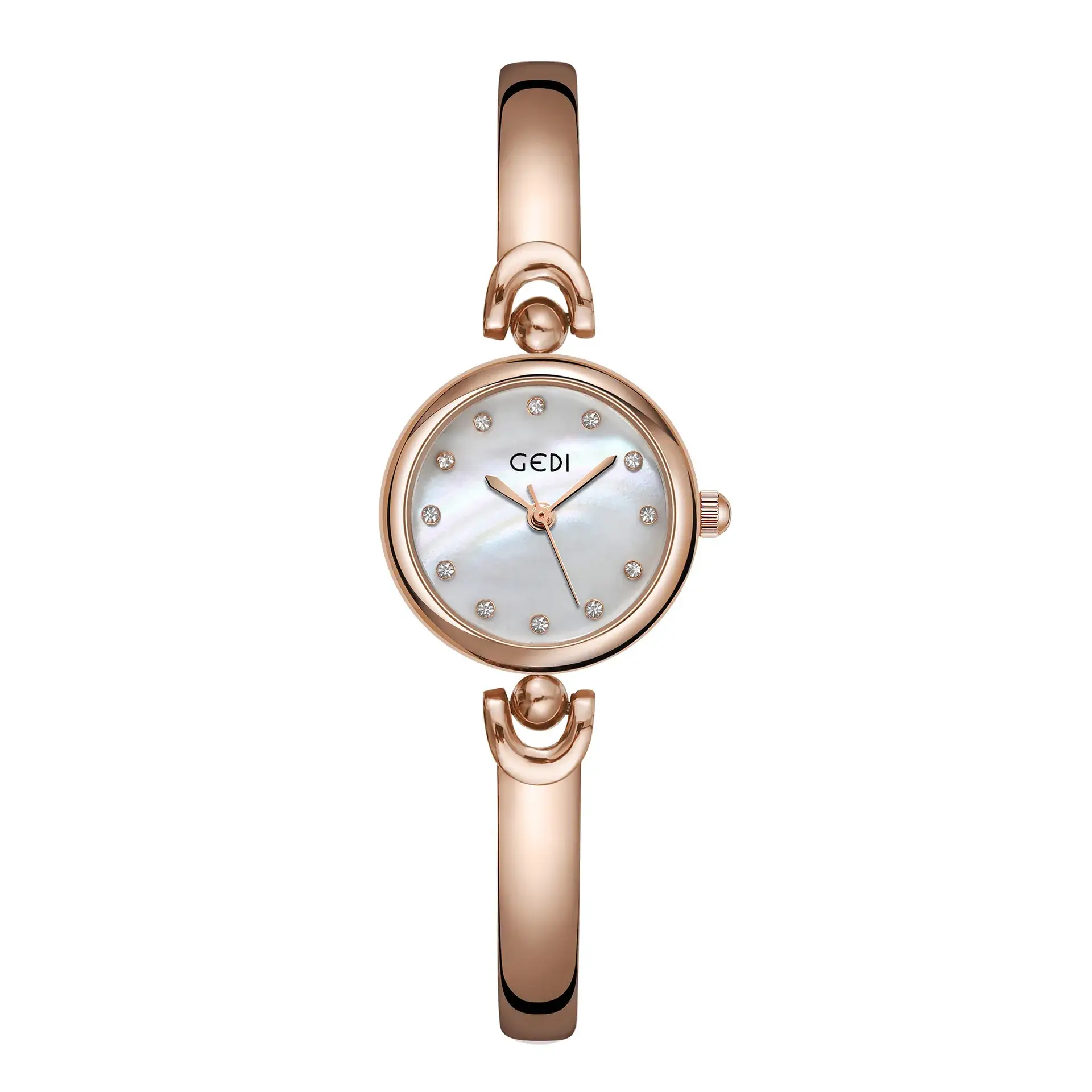 Gold Rose Gold Women's Quartz Bracelet Watch - Image 3