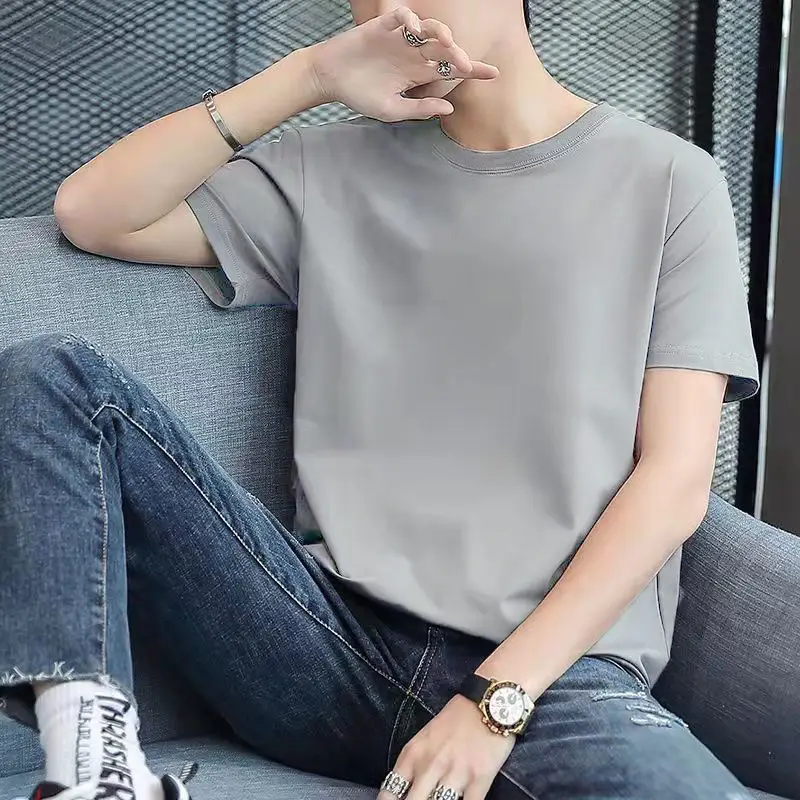 Men Red Slim Fit T-Shirt Round Neck - Image 5