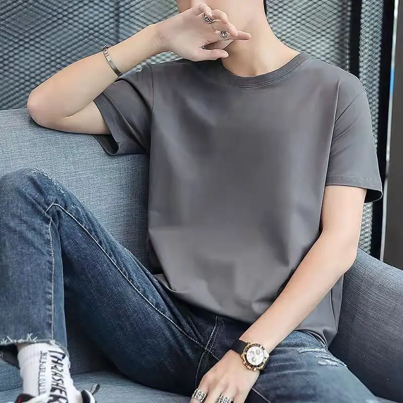 Men Red Slim Fit T-Shirt Round Neck - Image 6