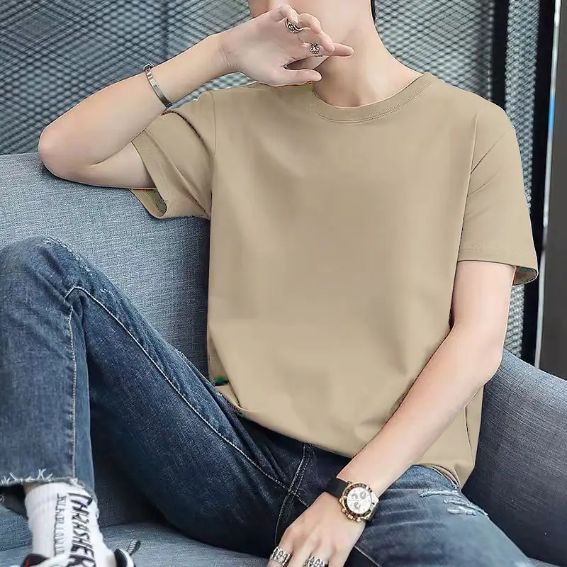 Men Red Slim Fit T-Shirt Round Neck - Image 8
