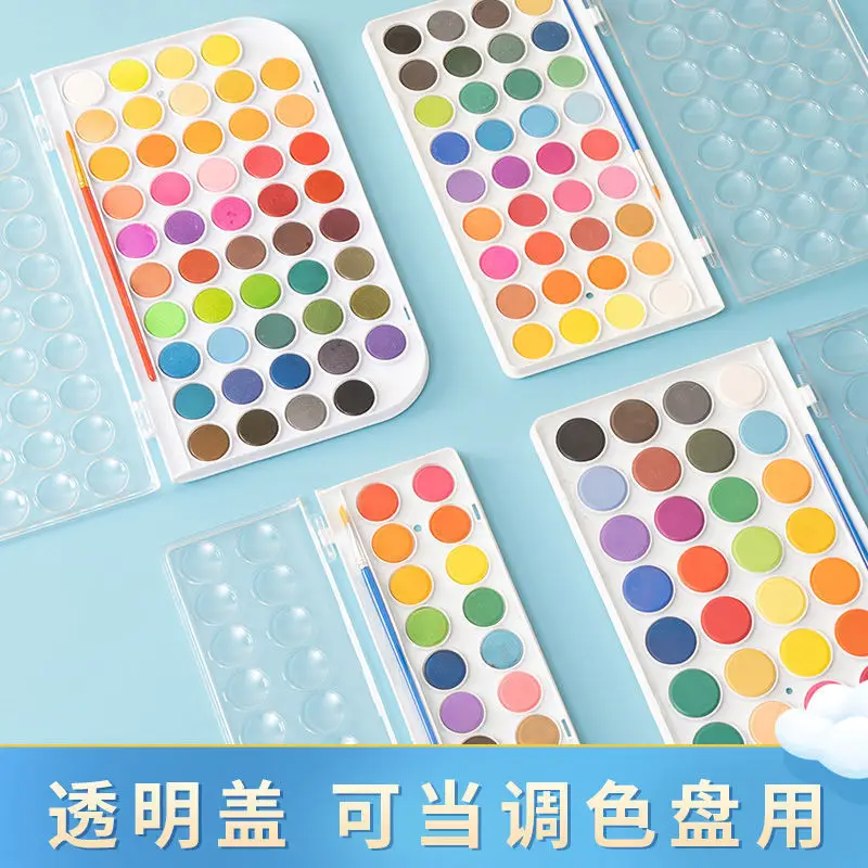 Solid watercolor powder cake 12/16/28/36/48 color beginner gouache Pigment Art factory wholesale