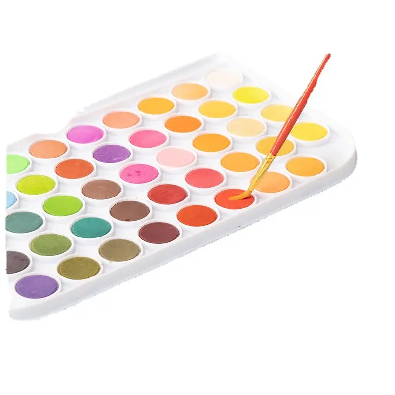 Solid watercolor powder cake 12/16/28/36/48 color beginner gouache Pigment Art factory wholesale
