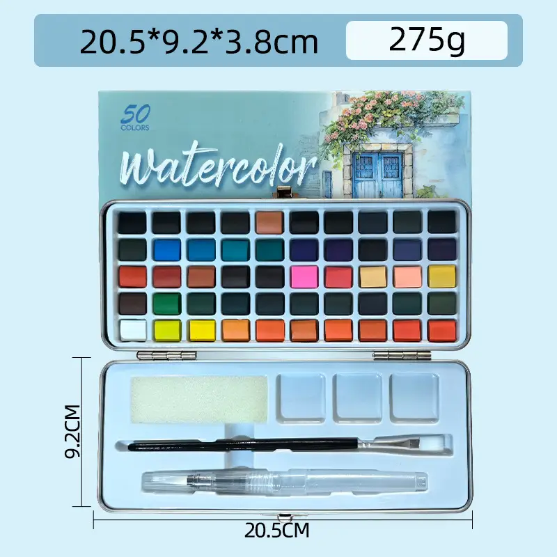 Solid watercolor powder cake 12/16/28/36/48 color beginner gouache Pigment Art factory wholesale