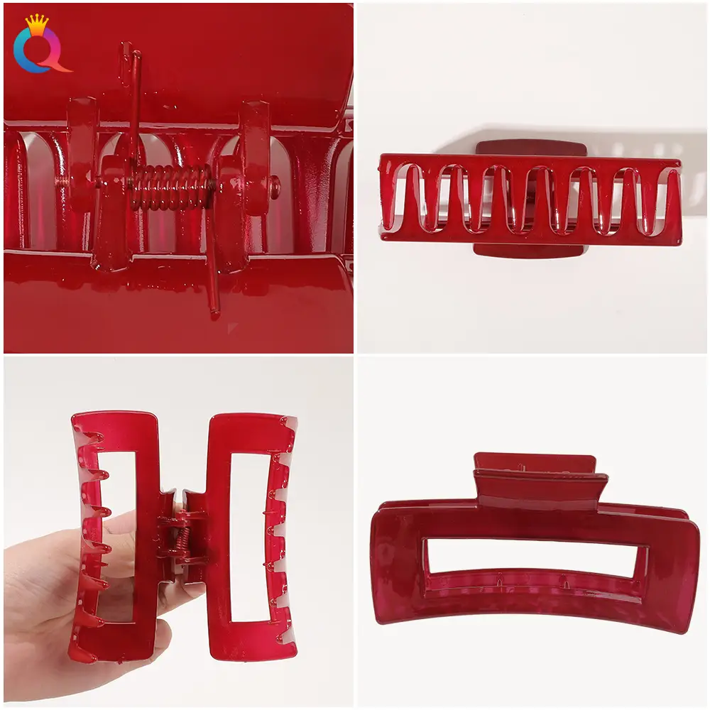 Qiyue Red Hairpin Clip for Women's Hair Accessories