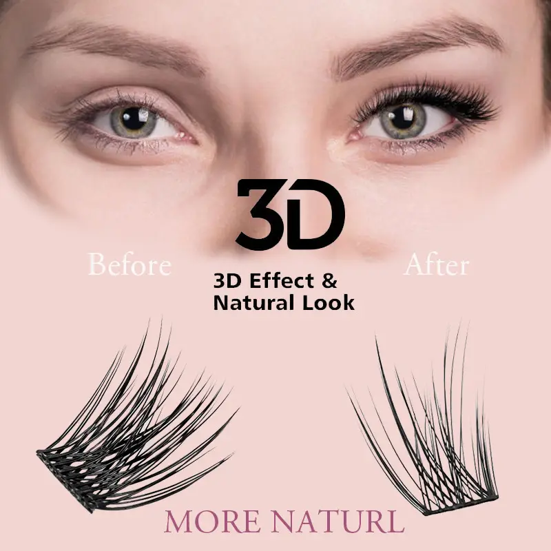 3D Self-Grafting False Eyelashes 10-15mm Natural Look — feature 3