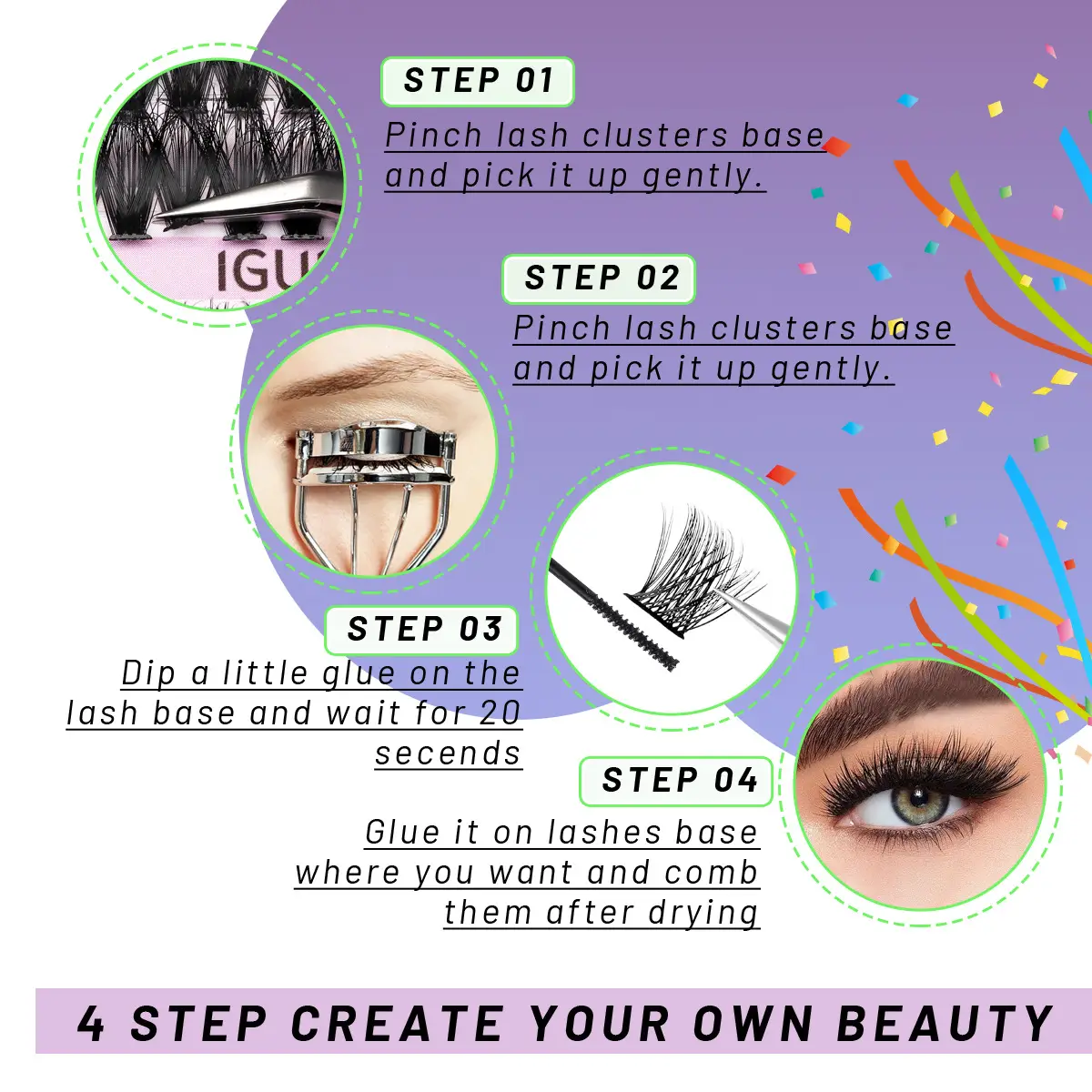 3D Self-Grafting False Eyelashes 10-15mm Natural Look — feature 46