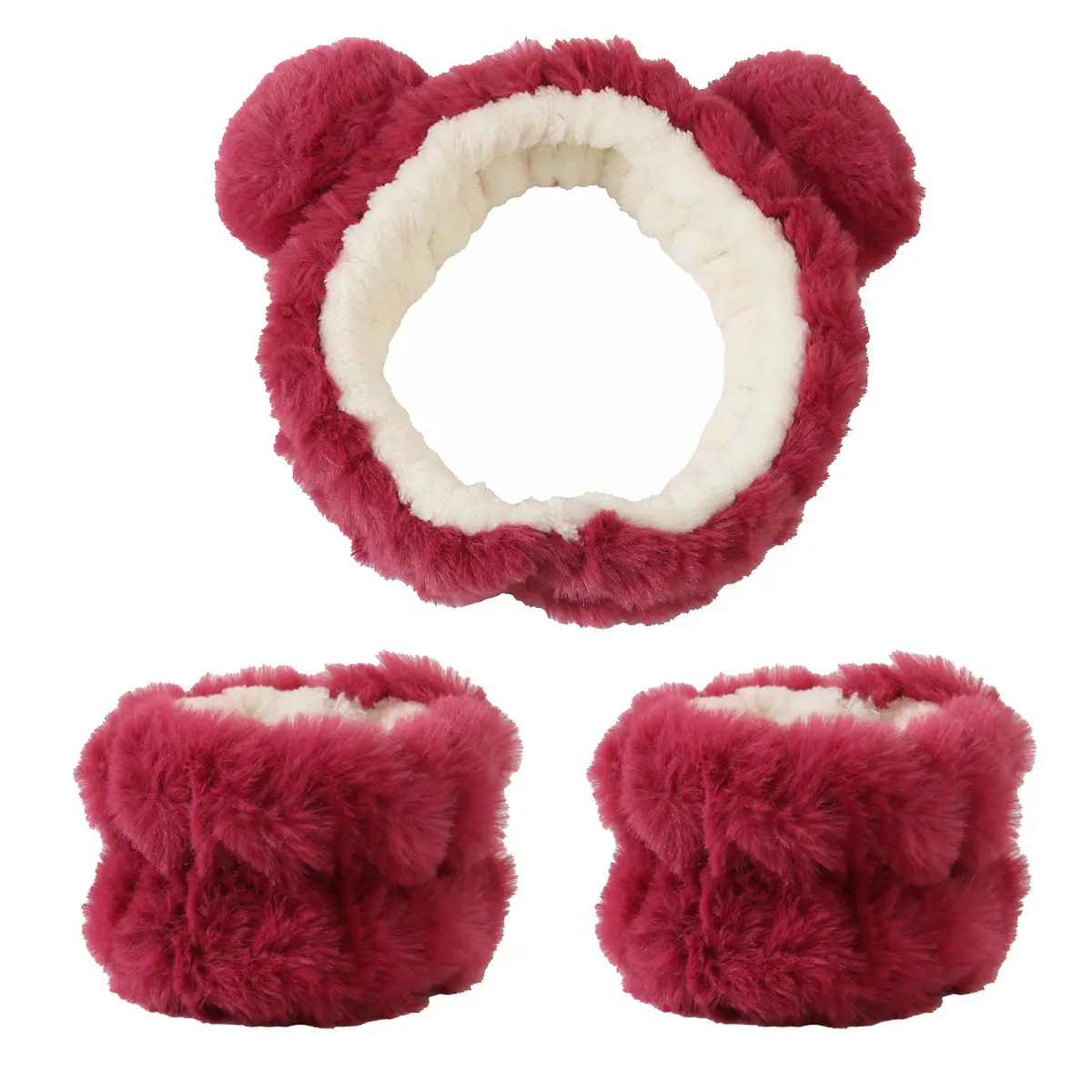 Women's Faux Fur Bow Headbands Set of 2 - Image 11