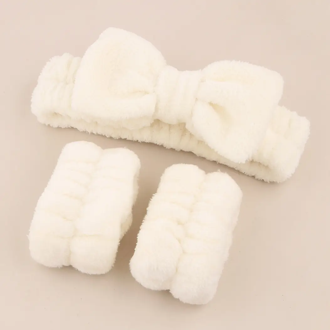 Women's Faux Fur Bow Headbands Set of 2 - Image 18