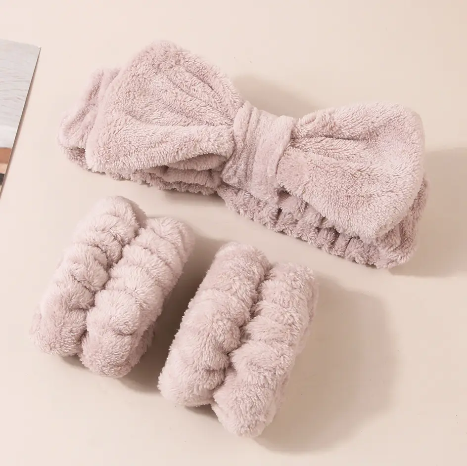 Women's Faux Fur Bow Headbands Set of 2 - Image 24