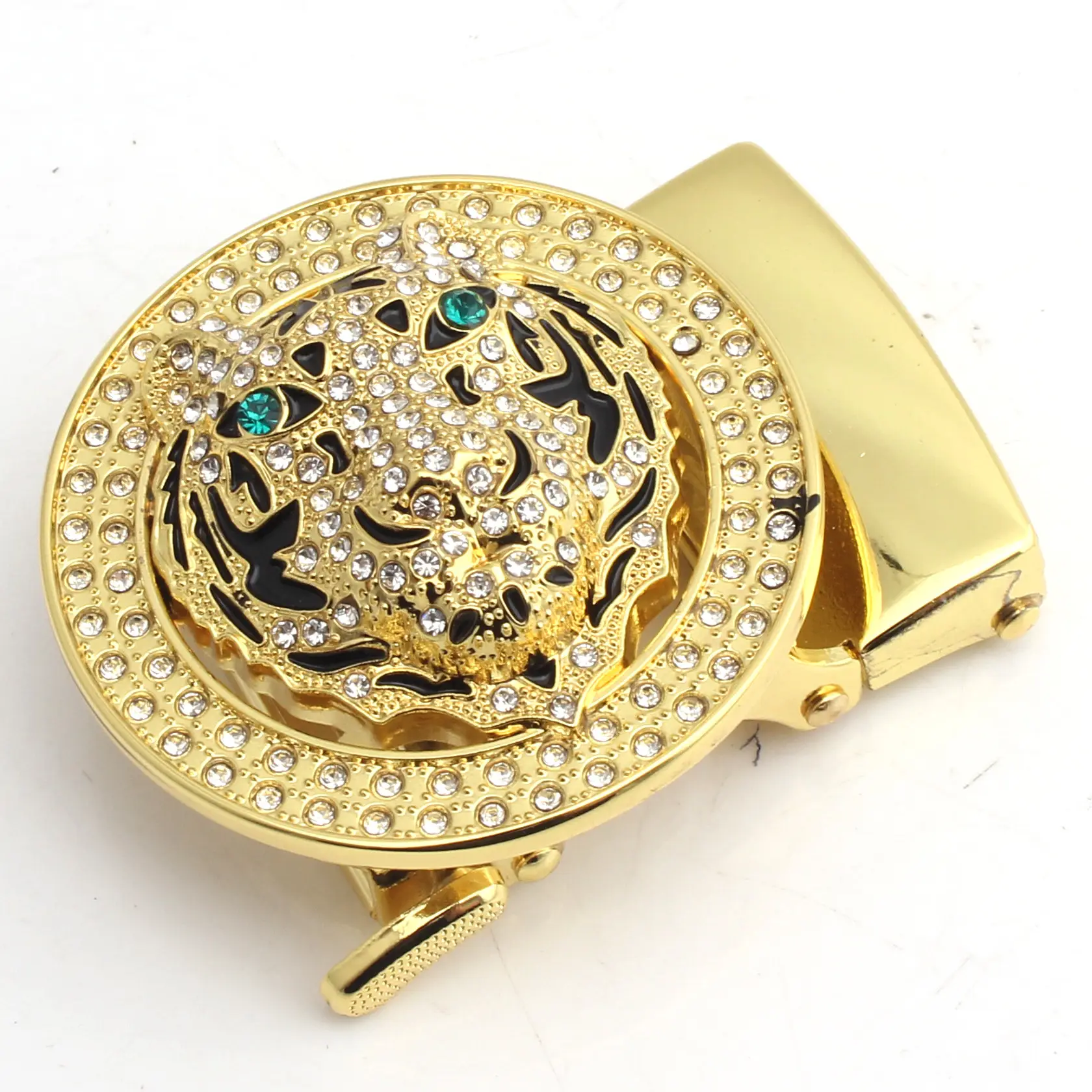 Hongsheng Automatic Belt Buckle Tiger Design Gold Silver