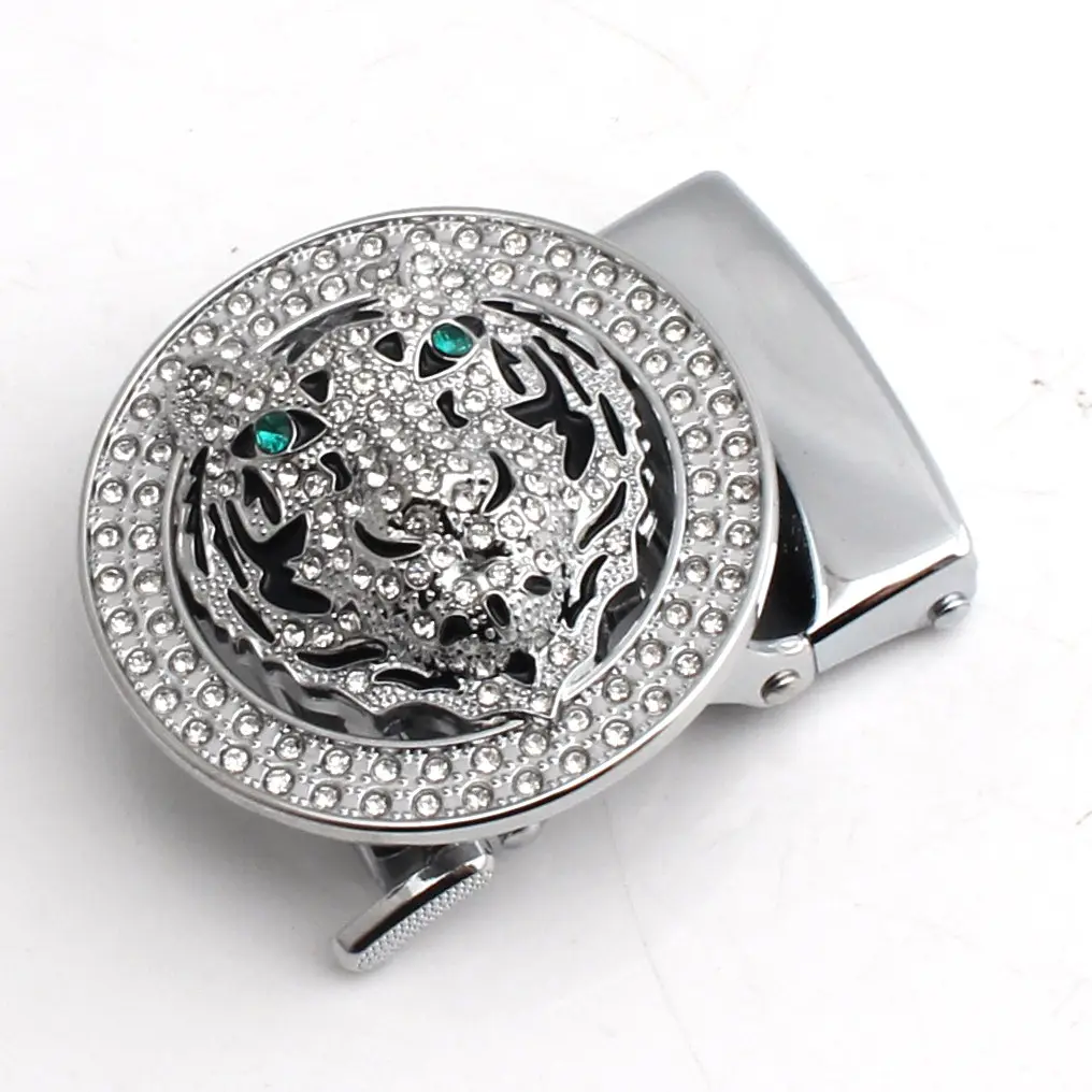 Hongsheng Automatic Belt Buckle Tiger Design Gold Silver