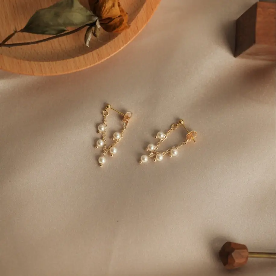 Natural Freshwater Pearl Tassel Earrings for Women - Image 4