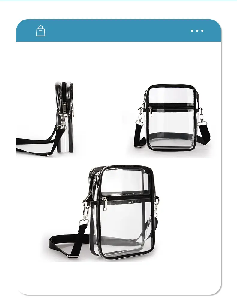 PVC Transparent Mobile Phone Messenger Bag Women's Multi-function Shoulder Bag Sports Fitness Mobile Phone Storage Bag Adjustable — feature 16