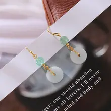 S925 Silver Pin Earrings with Natural Stone Tassel Women — feature 13