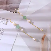 S925 Silver Pin Earrings with Natural Stone Tassel Women — feature 17