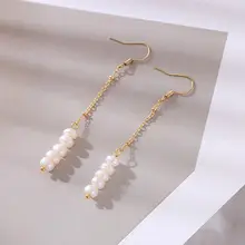 S925 Silver Pin Earrings with Natural Stone Tassel Women — feature 23