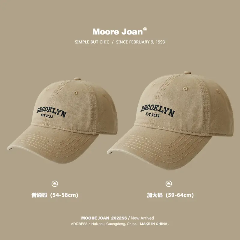 Big Head Cap Men Women Japanese Retro Casual All Match Street Fashion Brand Baseball Cap Plus Size - Image 2