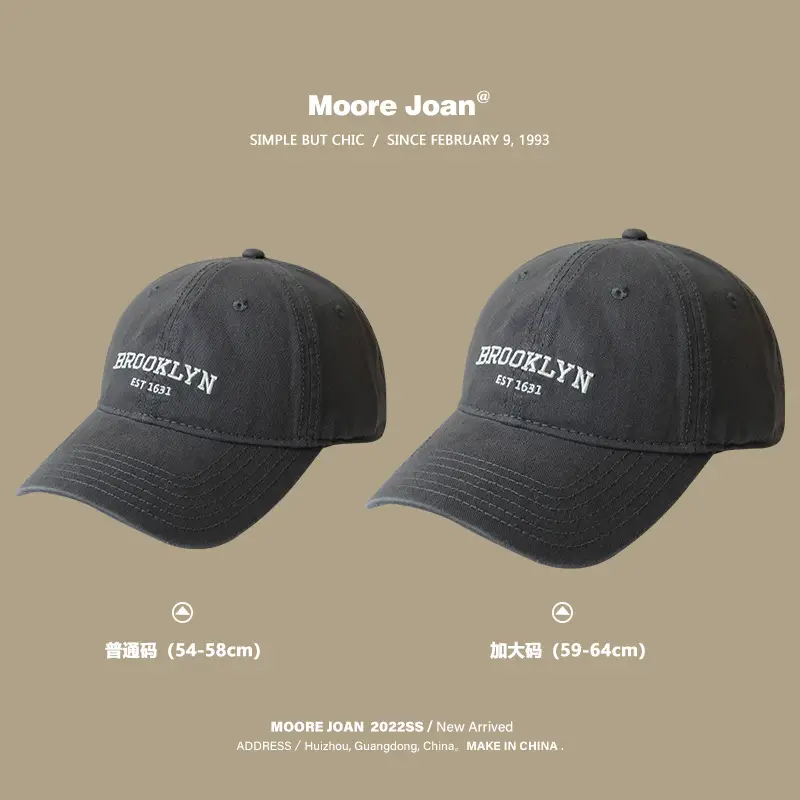 Big Head Cap Men Women Japanese Retro Casual All Match Street Fashion Brand Baseball Cap Plus Size - Image 5