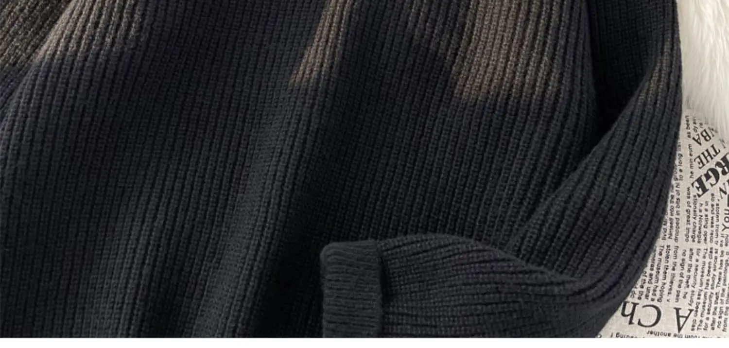Japanese Retro Polo Collar Sweater Men's Solid Color Oversize 2022 — feature 16