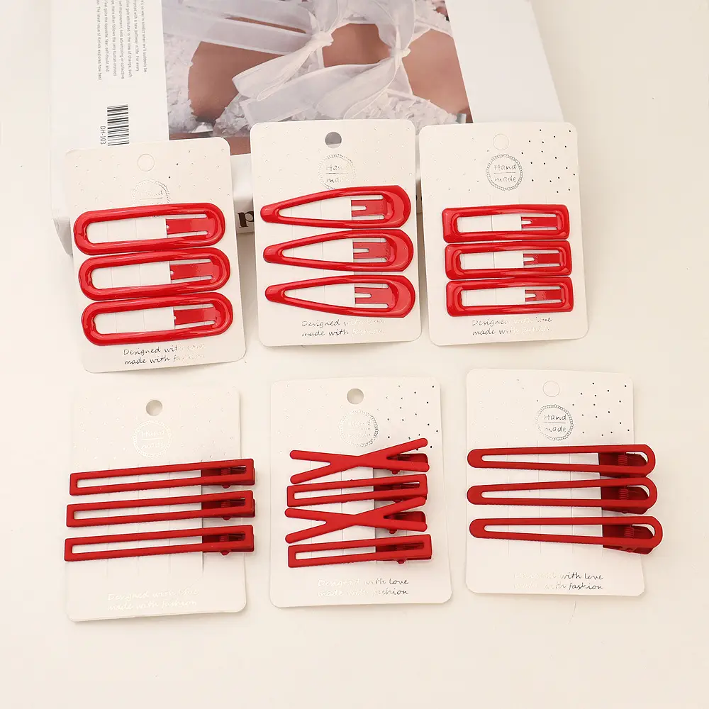 Red Cross-Border Hair Clips for Girls - Image 21