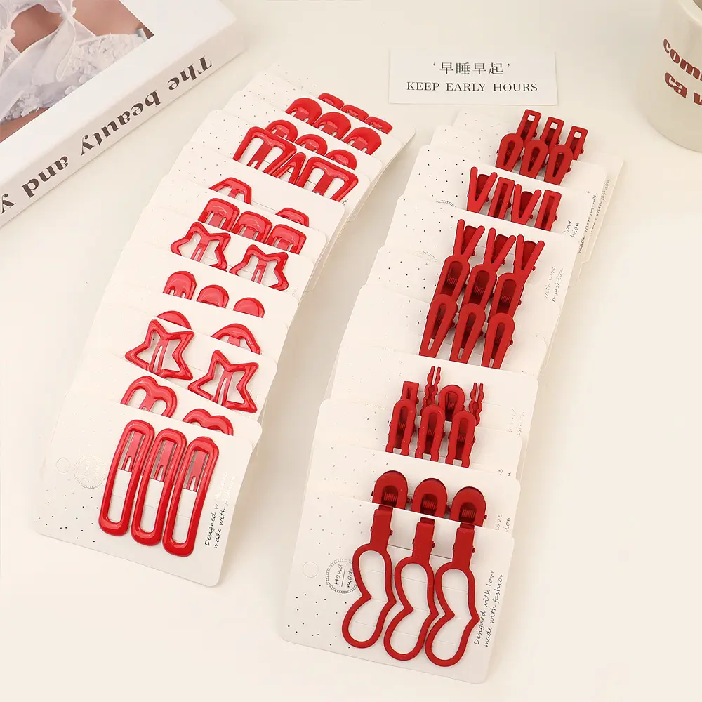 Red Cross-Border Hair Clips for Girls - Image 22