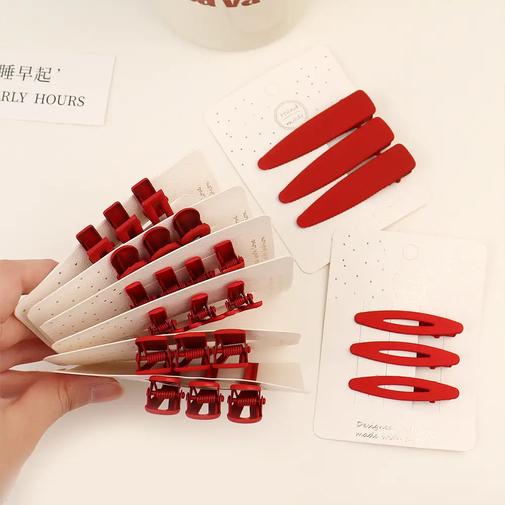 Red Cross-Border Hair Clips for Girls - Image 23