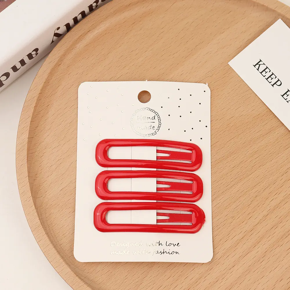 Red Cross-Border Hair Clips for Girls - Image 17